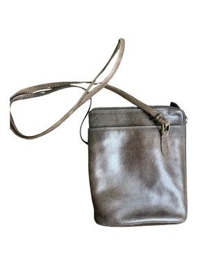 Derek Alexander Brown Leather Central Park Crossbody Bag Utilitarian Normcore